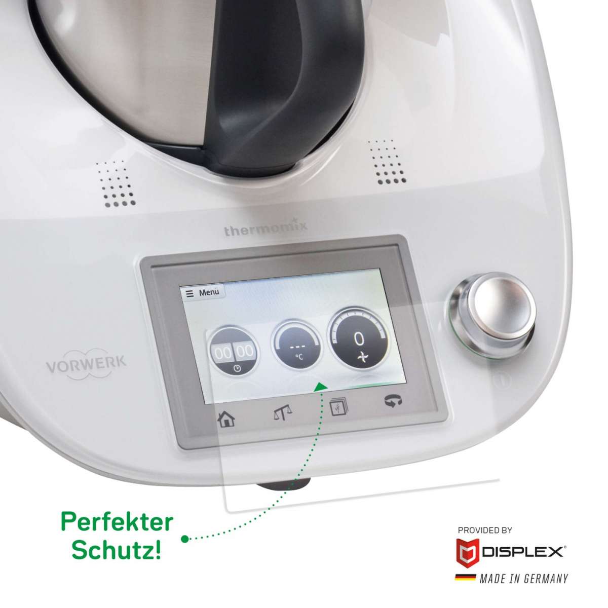 HYBRIDGLAS Displayschutzfolie für Thermomix TM5